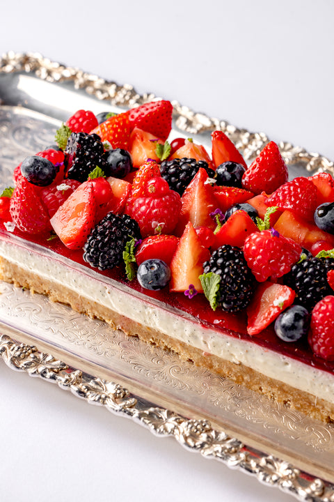 Whipped Mascarpone Cheesecake with Fresh Berries